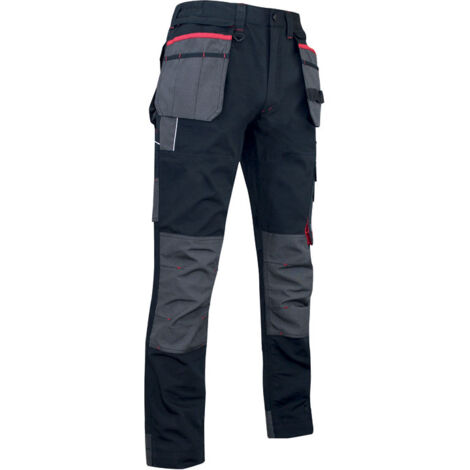Pantalon minerai gris/noir canvas polycoton - Taille : 40 - LMA LEBEURRE