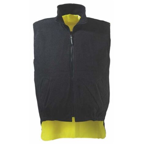 Gilet haute visibilité doublé polaire réversible Coverguard Hi-Way Jaune / Noir M