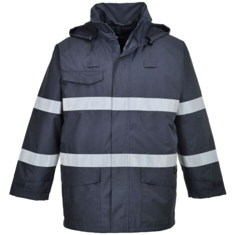 Parka pluie multirisques Portwest bizflame Bleu Marine M. (1/5)