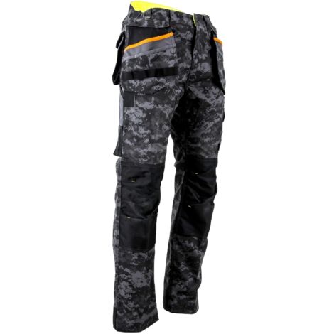 LMA – Pantalon de jardinage renforcé en canvas imperméable – Poches genouillères Oxford 600D – Ajustement ceinture élastiquée – Taille 42 (1/3)