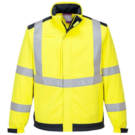 Veste softshell PORTWEST modaflame multi norme arc électrique Jaune / Marine 3XL. (1/2)