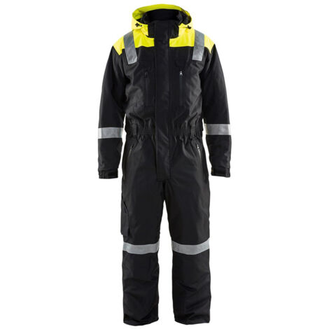 Combinaison Blaklader Hiver imperméable matelassée Noir / Jaune 52. (1/4)