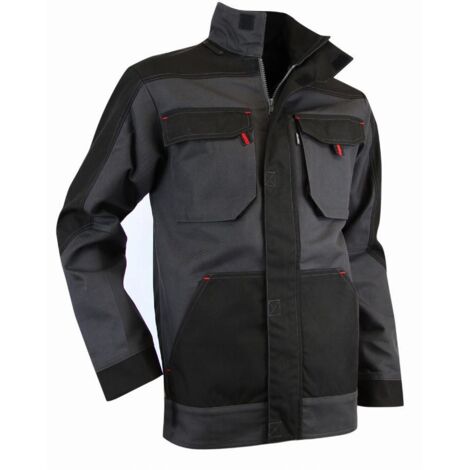 LMA – Veste de travail bicolore en céramique – Taille S – Col montant – Membrane étanche – Poches multiples pour outils