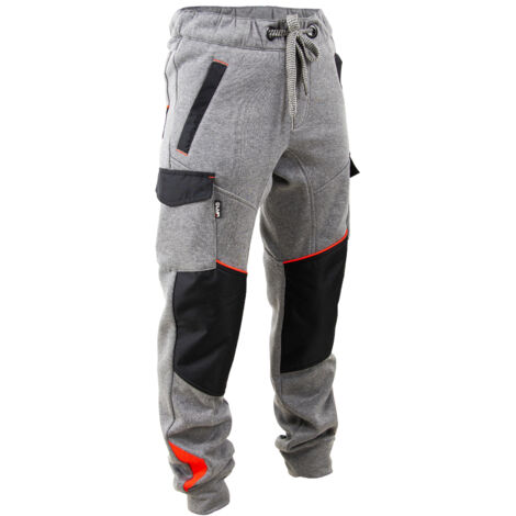 LMA – Jogging de travail molleton femme – Taille XS – Poches zippées renforcées – Renfort genoux en Oxford 300D – Empiècements fluorescents (1/4)