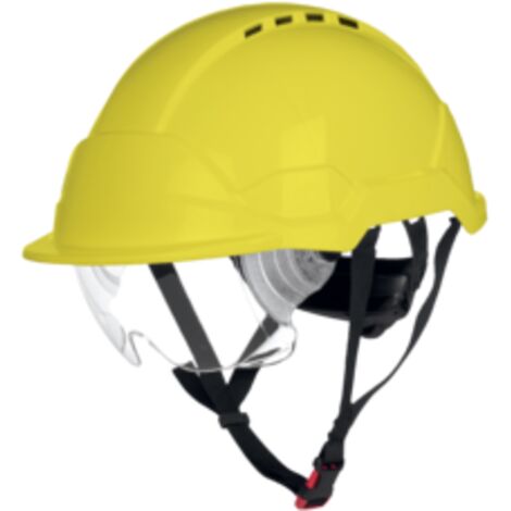 Casque de sécurité ventilé avec lunettes de protection Coverguard PHOENIX WIND ABS Jaune Unique (1/2)
