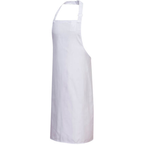 Tablier à Bavette Polycoton -  Blanc - Portwest