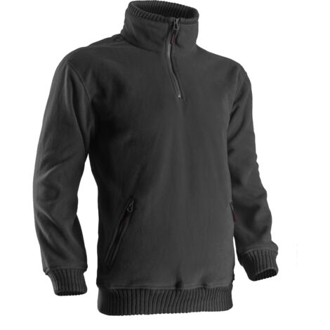 Coverguard – Pull de travail polaire col camionneur noir taille M – 100% polyester anti boulochage – 2 poches zippées – Vêtement chaud EN 340 (1/3)