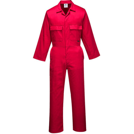 Combinaison Euro Work Couleur : Rouge Taille S - Portwest