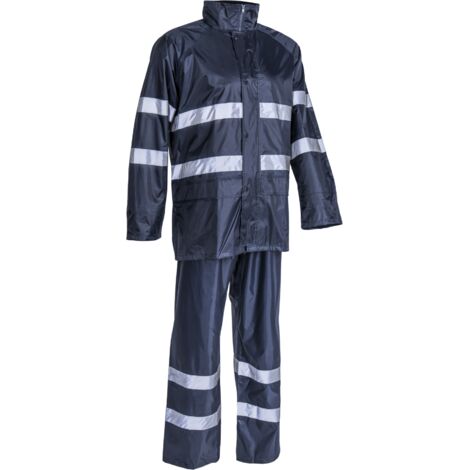 Ensemble de pluie à capuche imperméable Coverguard RAINET Bleu Marine L.