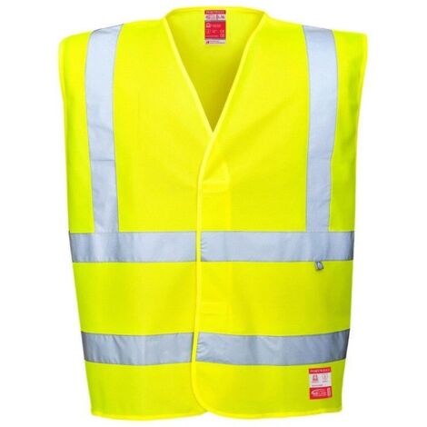 Gilet haute visibilité retardateur de flamme Portwest Bizflame EN ISO 14116 Jaune S - M. (1/2)