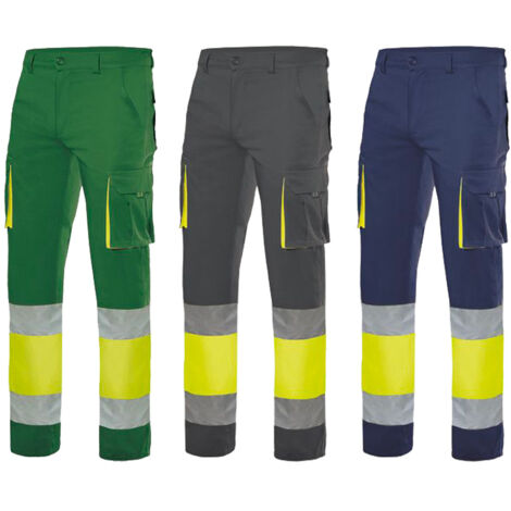 Pantalon multipoches bicolore haute visibilité VELLILA Gris Foncé / Jaune S. (1/4)