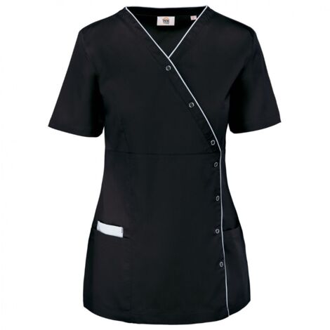 Blouse de service polycoton boutons pression FEMME WK. Designed To Work Noir 3XL.