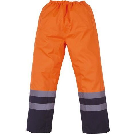 Surpantalon haute visibilité imperméable YOKO Orange / Marine L. (1/2)