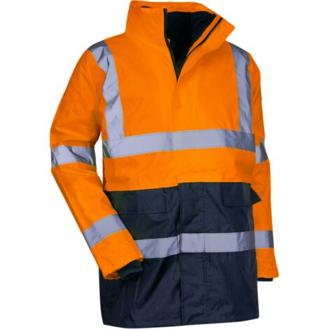 Prévention parka 4 en 1LMA haute visibilité T2 S orange fluo / marine - LMA - 5002 T2 ORANGE FLUO