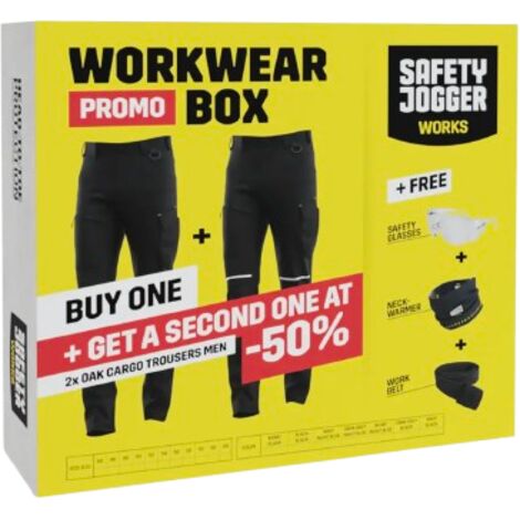 Box promozionale Safety Jogger OAK Pantaloni da lavoro cargo Grigio / Nero 48 (1/2)