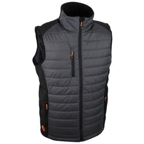 Gilet de travail chaud softshell Singer Safety Gris / Noir 3XL. (1/4)