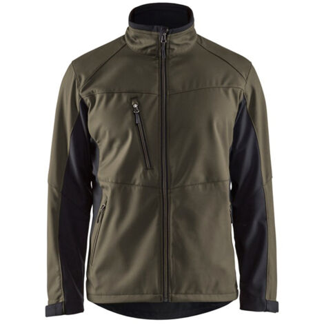 Veste softshell Blaklader double couche Bicolore Vert Olive / Noir S (1/4)