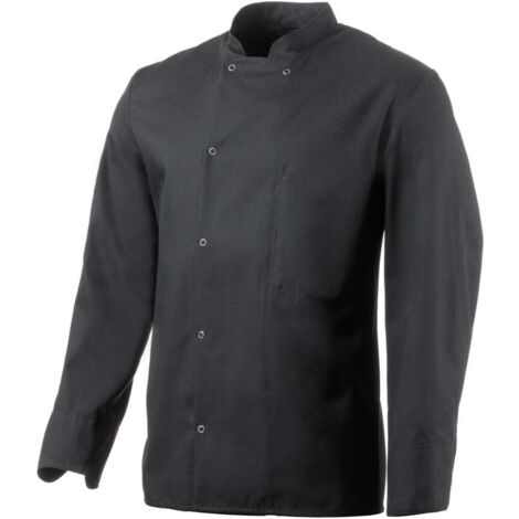 Giubbotto da cucina unisex a maniche lunghe Robur Inox Nero L
