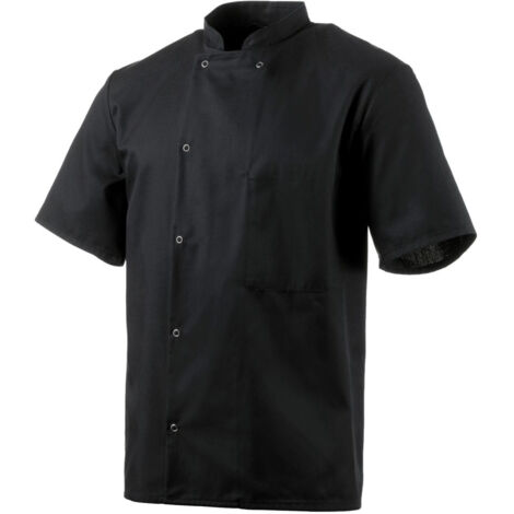 Veste de cuisine mixte manches courtes Robur Inox Noir S