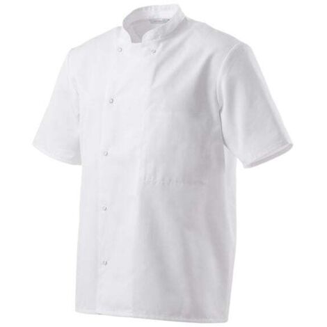 Giubbotto da cucina unisex a maniche corte Robur Inox Bianco XS