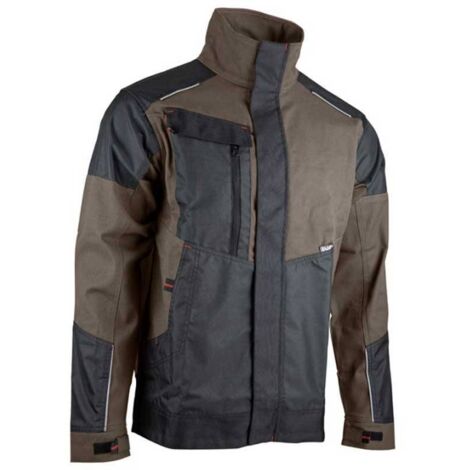 Veste de travail bicolore multipoches beige/noir PARSEC - LMA - Couleur Noir/Marron - Taille Vêtement M