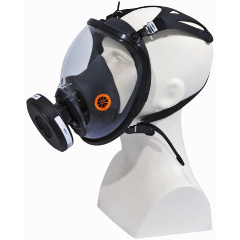 Delta Plus – Masque respiratoire complet en silicone avec oculaire polycarbonate – 3 valves inspiratoires – Certifié EN136 – M9300NO