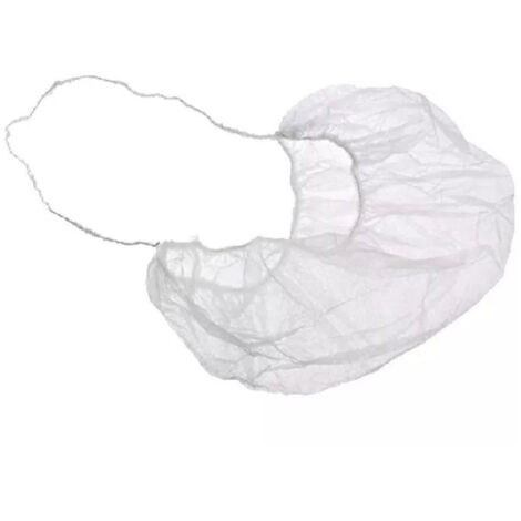 Cache-barbe jetable en polypropylène ACTIVE GEAR (Lot de 100) Blanc Unique. (1/2)