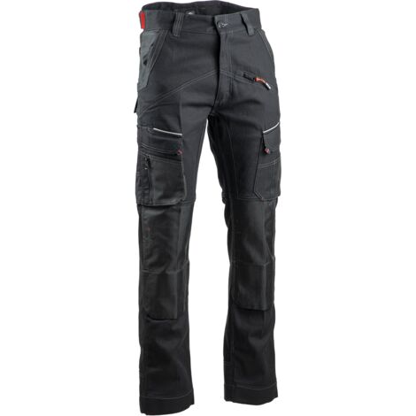 Pantalon de travail stretch bicolore poches genouillères LMA CORTEX Noir 54.
