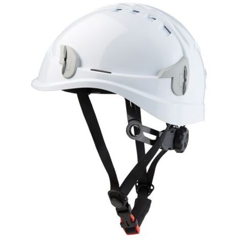 Casque de sécurité ventilé avec jugulaire 4 points pour travaux en hauteur ALPIN SINGER SAFETY Blanc Unique (1/3)