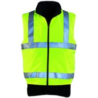 Gilet haute visibilité doublé polaire réversible Coverguard Hi-Way Jaune / Noir 3XL.