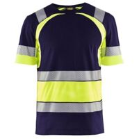 T-shirt de travail haute visibilité Blaklader 100% coton Marine / Jaune M.
