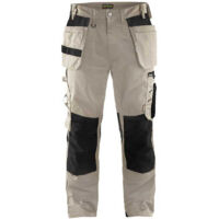 Pantalon de travail artisan blaklader polycoton multipoches Beige / Noir 40