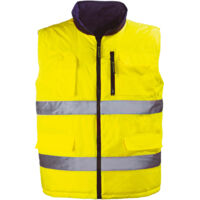 Gilet haute visibilité réversible mutlipoches Coverguard Hi-Way Jaune / Gris 3XL.