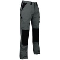 Pantalon de travail multipoches avec genouillère été LMA Pluton Ripstop Gris / Noir 52