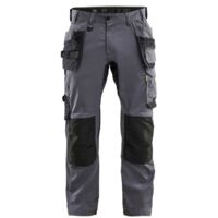 BLAKLADER 1750 pantaloni da lavoro elasticizzati da uomo con tasche flottanti Grigio 52