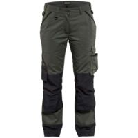 Blaklader – Pantalon de travail femme haute visibilité – Genoux préformés – Renforts CORDURA® – Poches genouillères réglables – Taille 46 – Vert armée / Noir