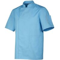 Veste de cuisine mixte manches courtes Robur Nero Bleu M.
