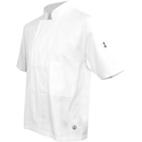 Veste de cuisine manches courtes LMA Merlu 100% coton Blanc L.