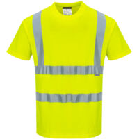 Tee shirt Haute visibilité Portwest MC Coton Comfort Jaune Fluo S.