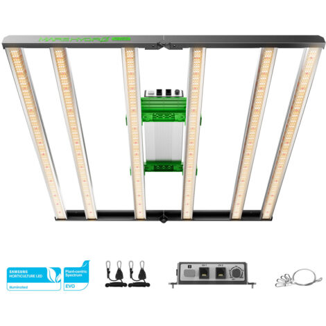 Mars Hydro FC 4800 EVO Lampe de Croissance LED Spectre Complet Samsung 301H EVO pour Box de Culture 120x120x200cm Chambre de Plantation Graines Légumes Fleurs Haut Rendement pour 1-3 Plantes