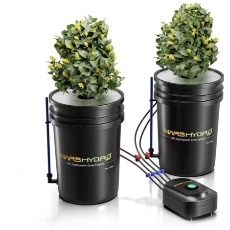 Kit à outils DWC Hydrokultur de 5 gallons avec 2 cylindres et pompe à air de 8 W Mars Hydro
