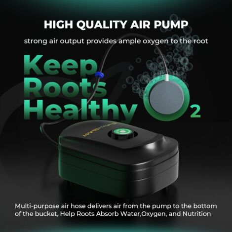 Mars Hydro DWC Système Hydroponique 2x5 Gallons Avec Pompe à Air Et Kit Goutte à Goutte