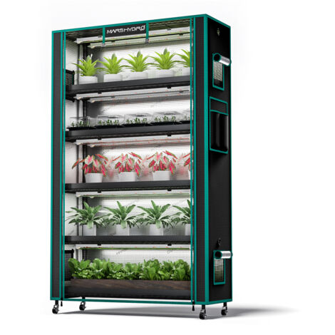 Mars Hydro – Chambre de culture indoor 6 étagères 110x40x180cm – 250W LED avec éclairage à spectre complet – Tente 1680D pour plantes