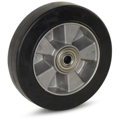 Roue libre - MESO - Caoutchouc élastique noir - 200mm - 450kg