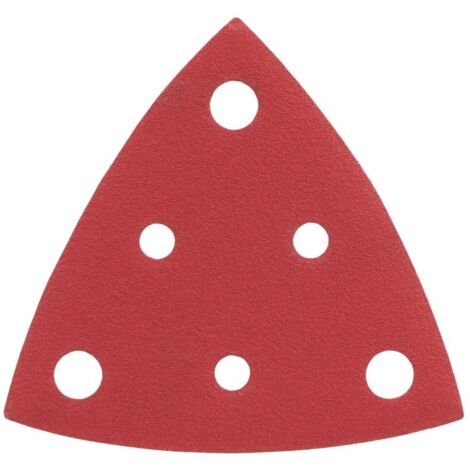 Feuille abrasive triangulaire - Radix - Pro - 82 x 82 x 82 mm - P180 - 6 trous (50 pièces) (1/2)