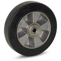 Roue libre - MESO - Caoutchouc élastique noir - 200mm - 450kg