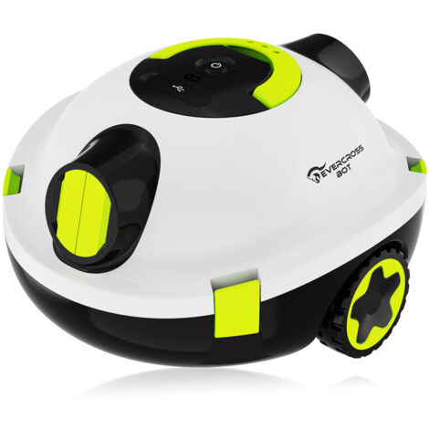 EVERCROSS BOT Y10 Robot Piscine, Robot Piscine sans Fil pour Le Nettoyage des Sols, 100Min & 120m² (Blanc)
