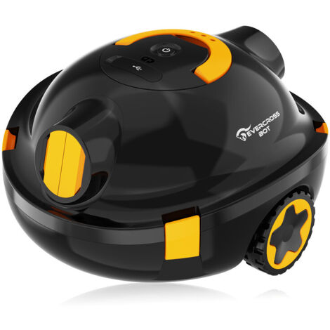 EVERCROSS BOT Y10 Robot Piscine, Robot Piscine sans Fil pour Le Nettoyage des Sols, 100Min & 120m² (Noir)