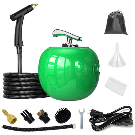 OUTIGO Nettoyeur vapeur portable haute pression de 2000 W, avec 6 vitesses réglables et un réservoir d'eau de 1500 ml. Idéal pour décoller le papier peint et nettoyer les sols et les tapis-GREEN