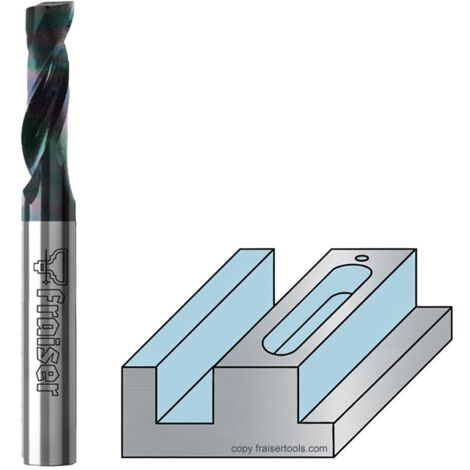 GAMMA  Fraises couvert pour Plastique, Aluminium et PVC D=8 I=20 S=8 Z=2 GAMMA - Fraiser